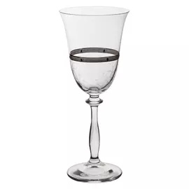 набор бокалов CRYSTALEX Ангела платина кружево широкий кант 6шт 250мл вино стекло