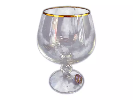 набор бокалов CRYSTALEX Клаудия отводка золотом 6шт 250мл бренди стекло