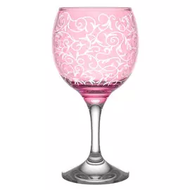 набор бокалов Лиана 6шт 250мл вино стекло розовые