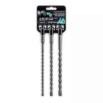 набор буров по бетону METALLICA Optima SDS-plus 6-10х210/150мм