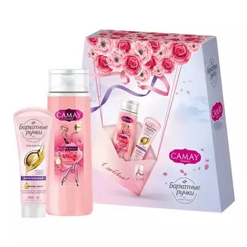 набор CAMAY Красота и Уход: гель для душа 250мл, крем для рук 80мл