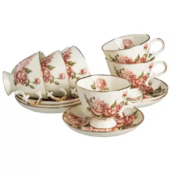набор чайный LEFARD Корейская роза 6/12 250мл фарфор