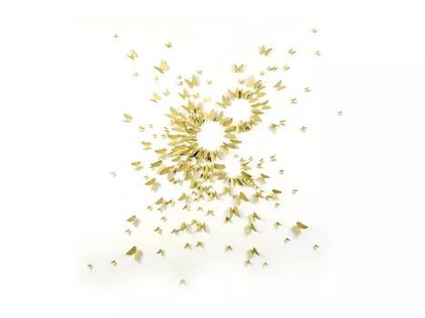 набор декоративный НАШ ИНТЕРЬЕР Объемные бабочки золотой