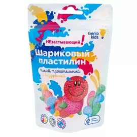 набор для лепки Шариковый пластилин 1 цвет незастывающий в асс-те