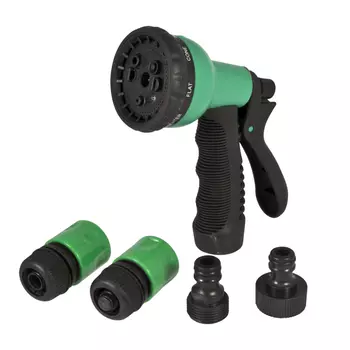 набор для полива PARK 1/2", 5 предметов: пистолет, 2 коннектора, 2 адаптера