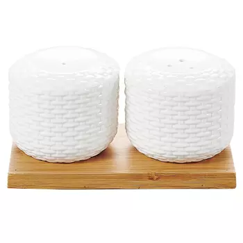 набор для специй ATMOSPHERE Factura 3 предмета фарфор, бамбук