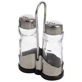 набор для специй MALLONY Spezia1 2 предмета на подставке 40мл стекло, нерж. сталь