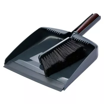 набор для уборки SMART SOLUTIONS Cleans: совок + щетка пластик, бамбук, ТПР