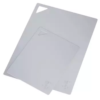 набор досок раздел. 2шт 35х25/25х17см гибкие пластик серый