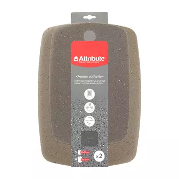 набор досок раздел. ATTRIBUTE Granite Collection 2шт 38х25/30х20см пластик