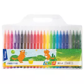 набор фломастеров 24цв BERLINGO Жил-был кот смываемые