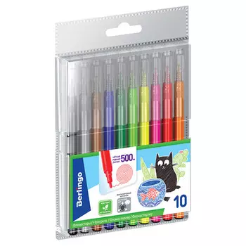 набор фломастеров Berlingo Жил-был кот 10цв смываемые блистер