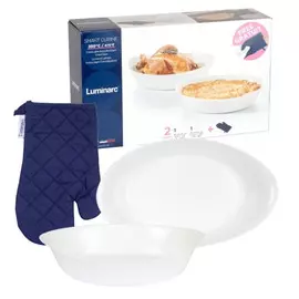 набор форм для запекания LUMINARC Smart Cuisine 2шт белый стекло