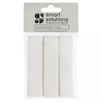 набор губок SMART SOLUTIONS Eco Sponge 3шт прессованная регенерированная целлюлоза