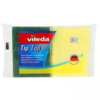 набор губок VILEDA Тип Топ, 2 шт, поролон и абразив