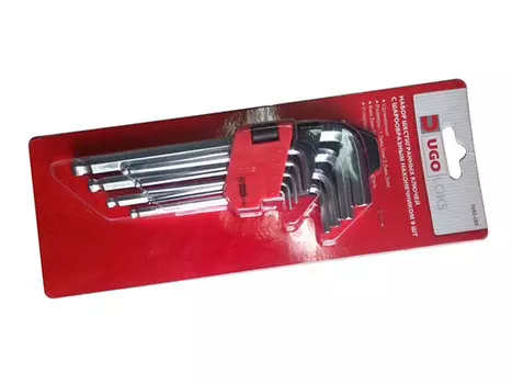 набор ключей шестигранных UGO LOKS с шаром 1,5-10мм 9 предметов