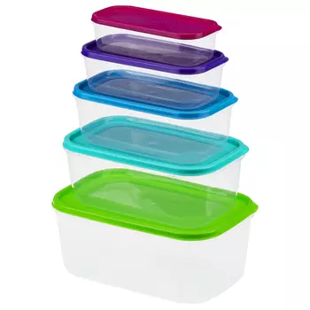 набор контейнеров IDEA Радуга 5шт 0,25/0,45/0,8/1,3/2,1л пластик