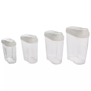 набор контейнеров РЫЖИЙ КОТ 4шт. 0,45л/0,6л/0,85л/1,25л с клапаном пластик