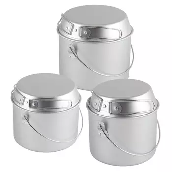 набор котелков походных ECOS Camp-S1 3шт 1,2л/1,8л/3л алюминий
