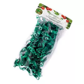 набор креплений для подвязки растений клипсы 20шт зеленый