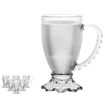 набор кружек 6шт. 220мл стекло