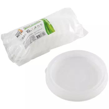 набор крышек РЫЖИЙ КОТ 10шт. 82мм для горячего закрывания пластик