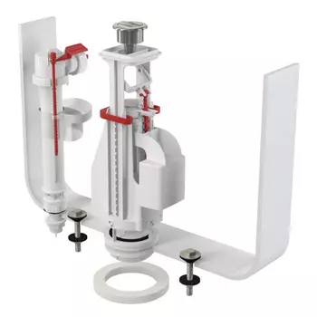 набор механизмов для унитаза ALCAPLAST SA08S 1/2" кнопка хром