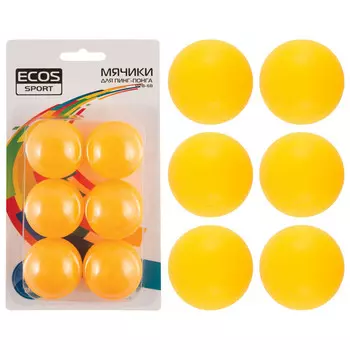 набор мячей для настольного тенниса ECOS 6шт