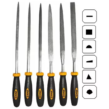 набор надфилей INGCO 140мм 6шт