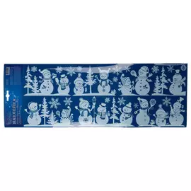 набор наклеек Зимний пейзаж 59,5х21см ПВХ белый