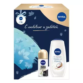 набор NIVEA: гель для душа 250мл, дезодорант 50мл ролик