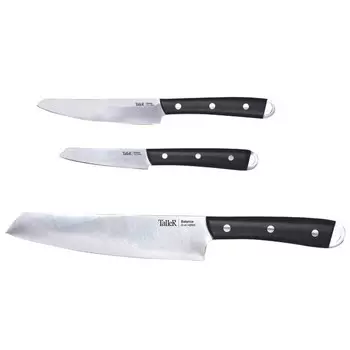 набор ножей TALLER Balance 3 предмета нерж.сталь, пластик темное дерево