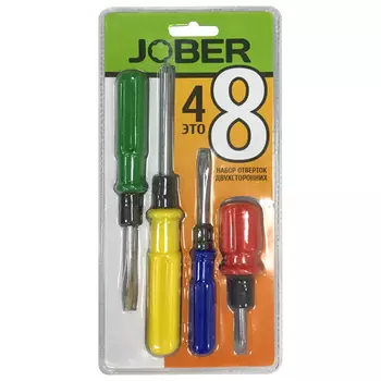 набор отверток двухсторонних Jober 4шт