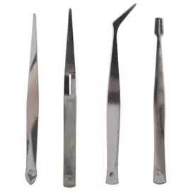 набор пинцетов PARK нержавеющая сталь 4шт