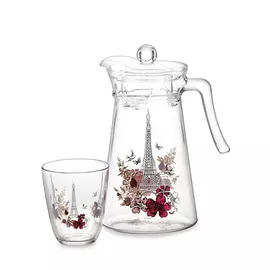 набор питьевой LUMINARC Париж 7 предметов: кувшин 1,3л + 6 стаканов 310мл стекло
