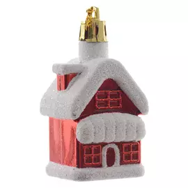 набор подвесок Избушка 2шт 7см пластик красный