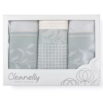 набор полотенец кухонных CLEANELLY Вивьен 50х70см 3шт пестротканых, арт. КНЦ-560-556х2-6327