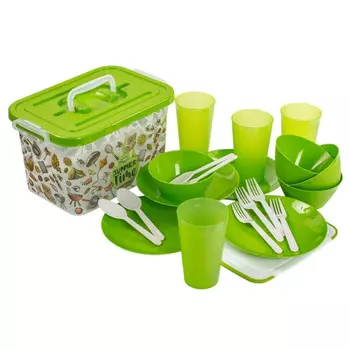 набор посуды ПОЛИМЕРБЫТ Summer time 4/22 6,5л в контейнере