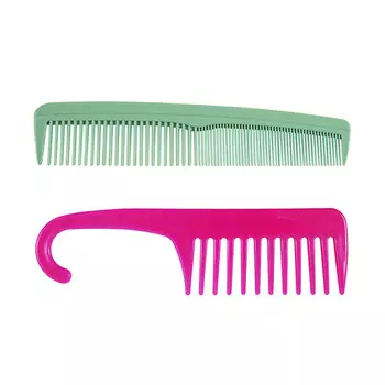 набор расчесок LEI 29,7см гребень двойной без ручки, гребень с ручкой пластик