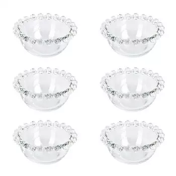 набор розеток NOUVELLE HOME Gocciolina 6шт 8х3см стекло