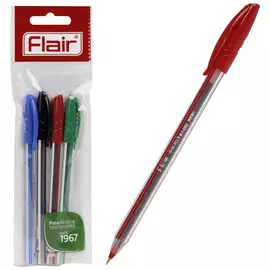 набор ручек шариковых Flair, 4 шт, 4 цвета, 0,7 мм