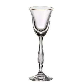 набор рюмок CRYSTAL BOHEMIA Fregata отводка золото 6шт. 60мл водка стекло