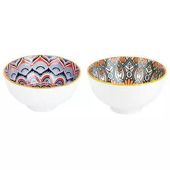 набор салатников NOUVELLE HOME Arabesque 2шт 11,5см 0,3л фарфор синий