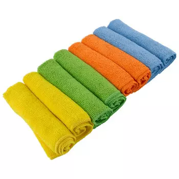 набор салфеток РЫЖИЙ КОТ 8шт 30х30см микрофибра микс цвета