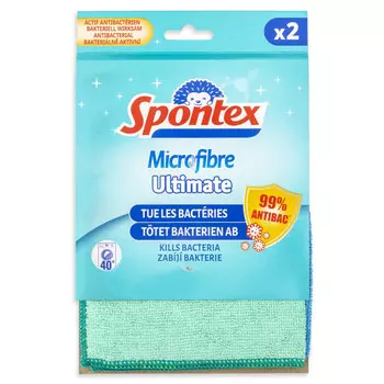 набор салфеток SPONTEX Ultimate 2шт 30х30см микрофибра антибактериальная