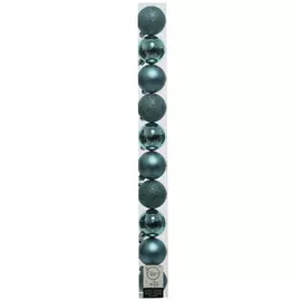 набор шаров 60мм 10шт пластик бирюзовый микс