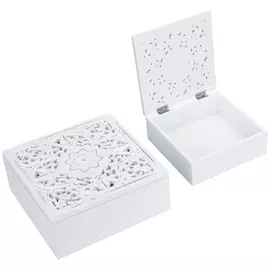 набор шкатулок 2шт. 160х160х60мм, 200х200х80мм KOOPMAN белый МДФ