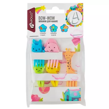 набор шпажек APOLLO Bow-wow 10шт для канапе пластик