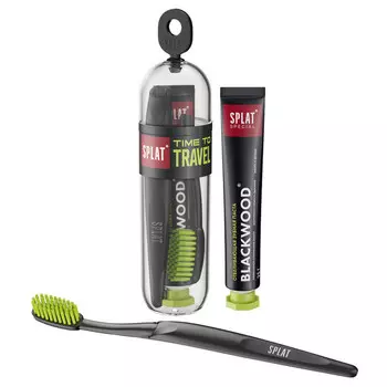 набор SPLAT: паста зубная Черное дерево 25мл + щетка зубная Travel medium