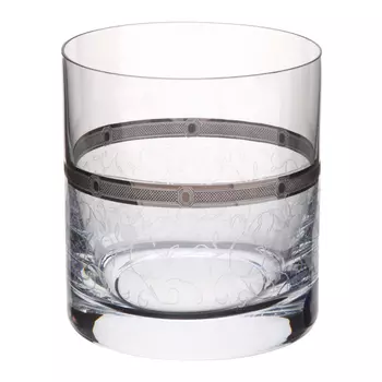 набор стаканов Барлайн 6шт 280мл виски платина кружево широкий кант стекло